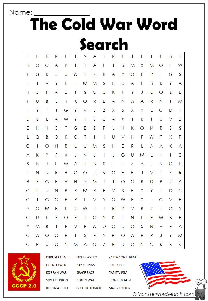 The Cold War Word Search Monster Word Search